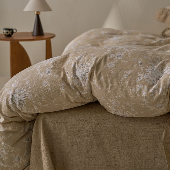 91家纺网 家纺一手货源 找家纺 漫仙阁家纺 2025新款秋冬新款复古风高端原麻四件套 南城旧梦