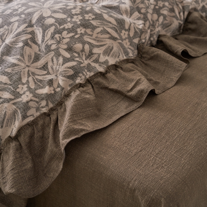 91家纺网 家纺一手货源 找家纺 漫仙阁家纺 2025新款秋冬新款复古风高端原麻四件套 秋意浓