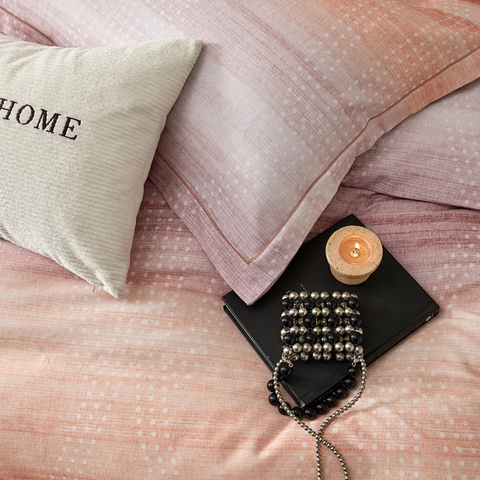 91家纺网 家纺一手货源 找家纺 梧桐树 2025新款100%全棉纯棉磨毛四件套-现代轻奢系列 535流光益彩-桔