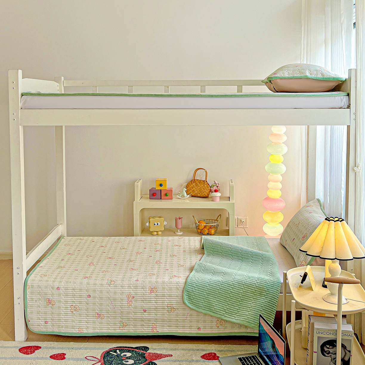 91家纺网 家纺一手货源 找家纺 恒尚居 2025新款学生床盖纯棉牛奶绒 正反两用夹棉床单床垫-秋冬款 四季通用-系列二 甜心旺旺【A纯棉-B宝宝绒】