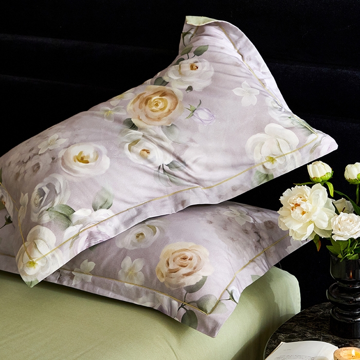 91家纺网 家纺一手货源 找家纺 梧桐树 2025新款100%全棉纯棉磨毛四件套-现代轻奢系列 536意境灰