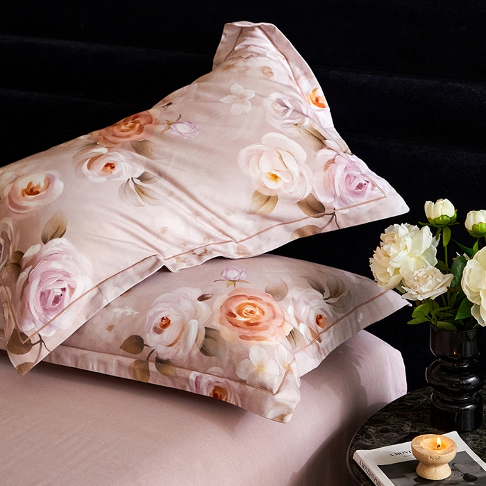 91家纺网 家纺一手货源 找家纺 梧桐树 2025新款100%全棉纯棉磨毛四件套-现代轻奢系列 537意境咖