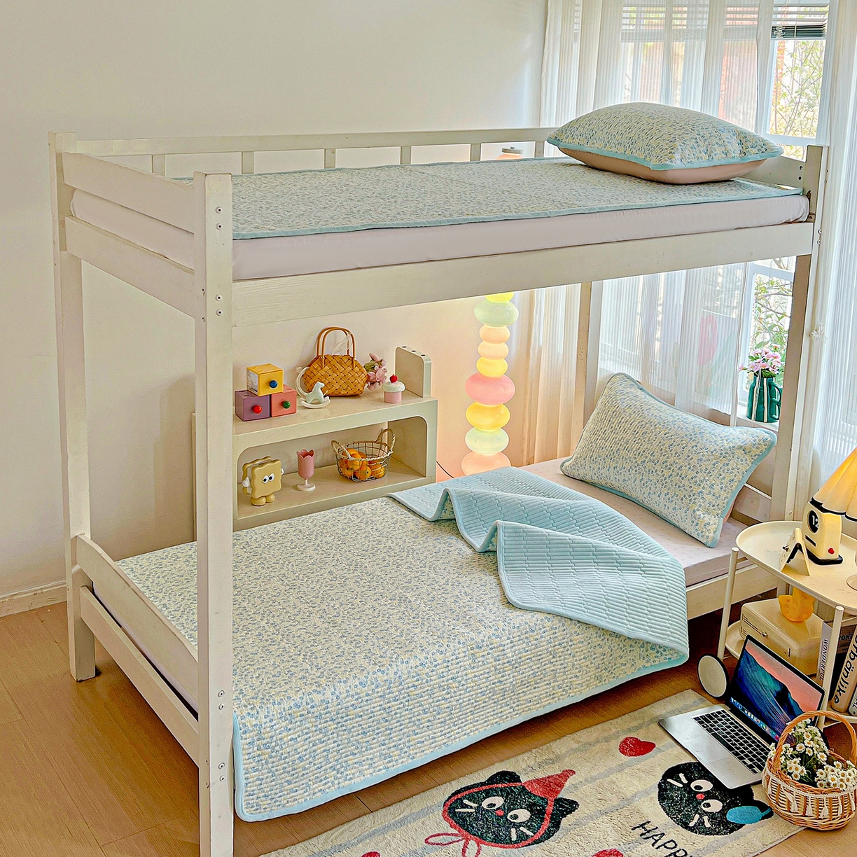 91家纺网 家纺一手货源 找家纺 恒尚居 2025新款学生床盖纯棉牛奶绒 正反两用夹棉床单床垫-秋冬款 四季通用-系列二 雪兰【A纯棉-B宝宝绒】