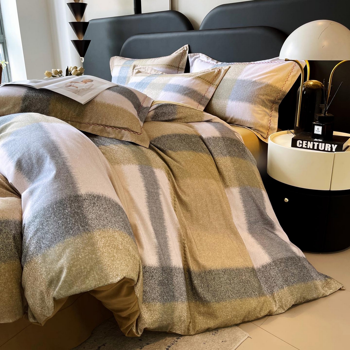 91家纺网 家纺一手货源 找家纺 麦田家纺 2025新款疆大白全棉纯棉加厚生态磨毛四件套 布鲁尼-绿