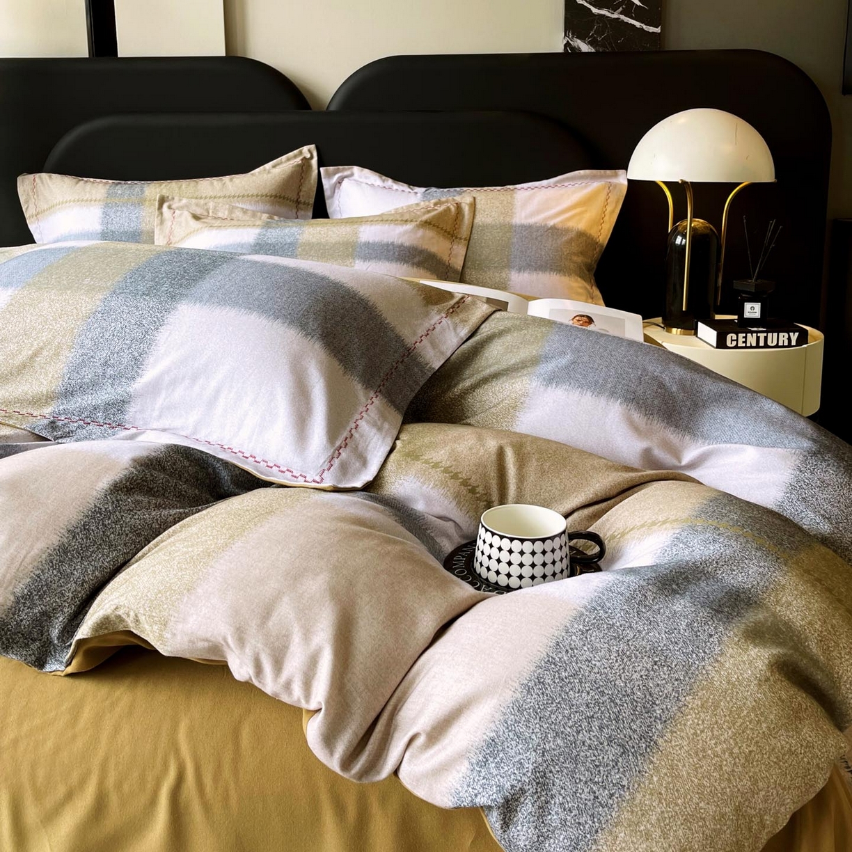 91家纺网 家纺一手货源 找家纺 麦田家纺 2025新款疆大白全棉纯棉加厚生态磨毛四件套 布鲁尼-绿