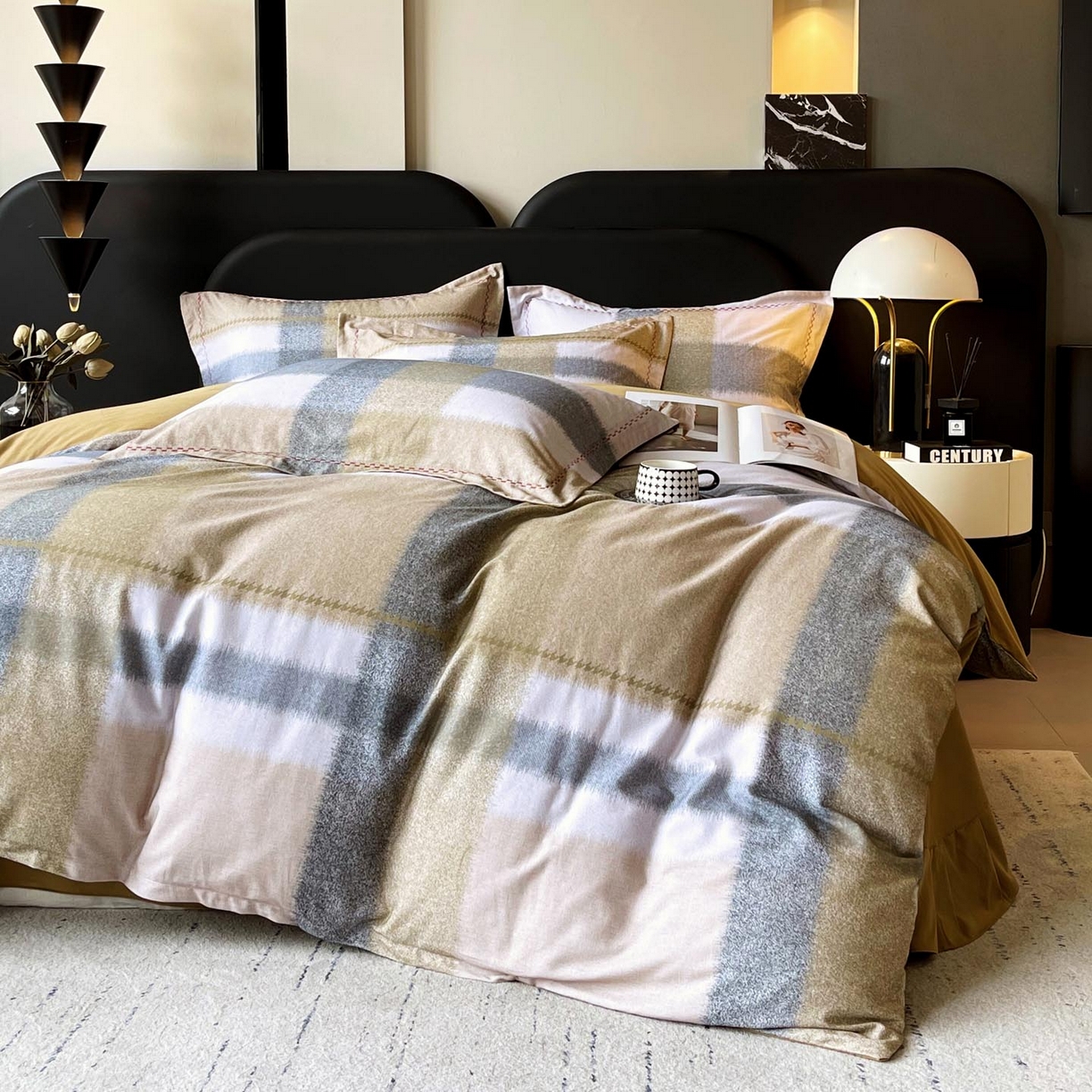 91家纺网 家纺一手货源 找家纺 麦田家纺 2025新款疆大白全棉纯棉加厚生态磨毛四件套 布鲁尼-绿