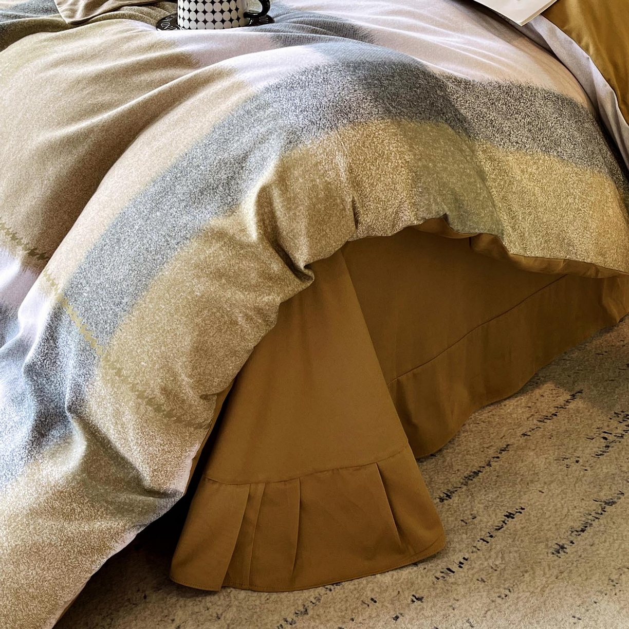 91家纺网 家纺一手货源 找家纺 麦田家纺 2025新款疆大白全棉纯棉加厚生态磨毛四件套 布鲁尼-绿