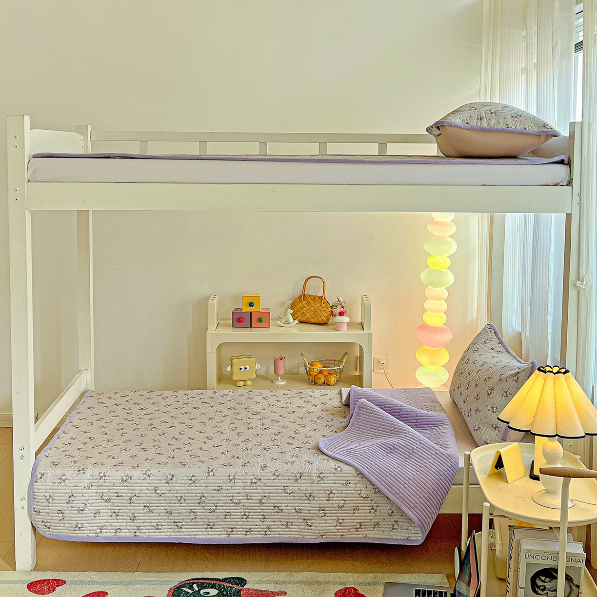 91家纺网 家纺一手货源 找家纺 恒尚居 2025新款学生床盖纯棉牛奶绒 正反两用夹棉床单床垫-秋冬款 四季通用-系列二 玉妃【A纯棉-B宝宝绒】