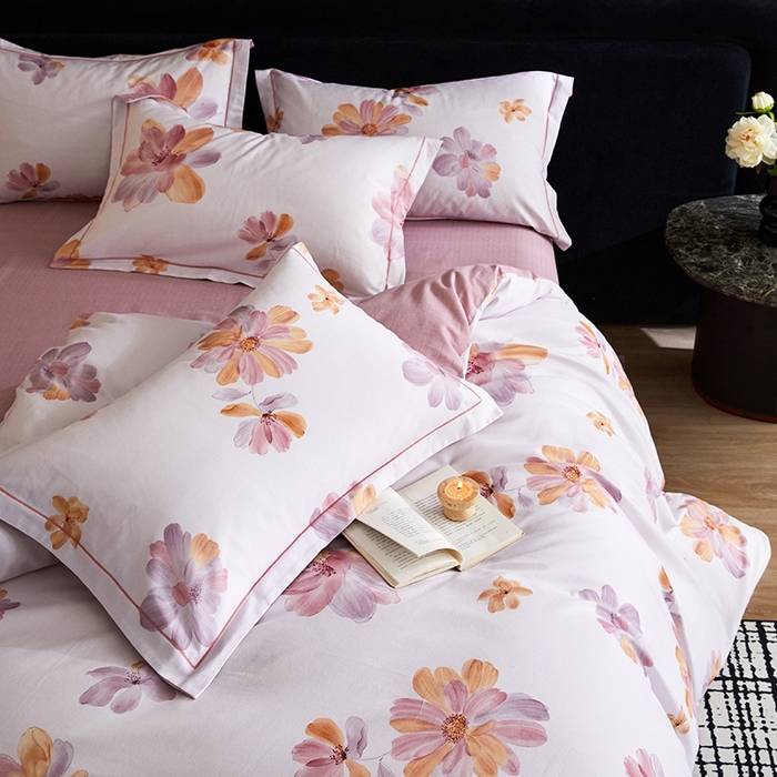 91家纺网 家纺一手货源 找家纺 梧桐树 2025新款100%全棉纯棉磨毛四件套-现代轻奢系列 540满园春色