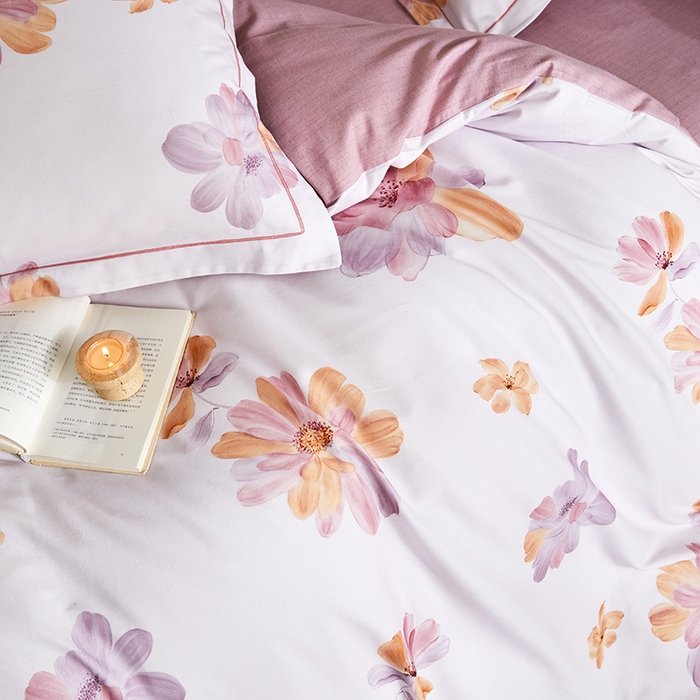 91家纺网 家纺一手货源 找家纺 梧桐树 2025新款100%全棉纯棉磨毛四件套-现代轻奢系列 540满园春色