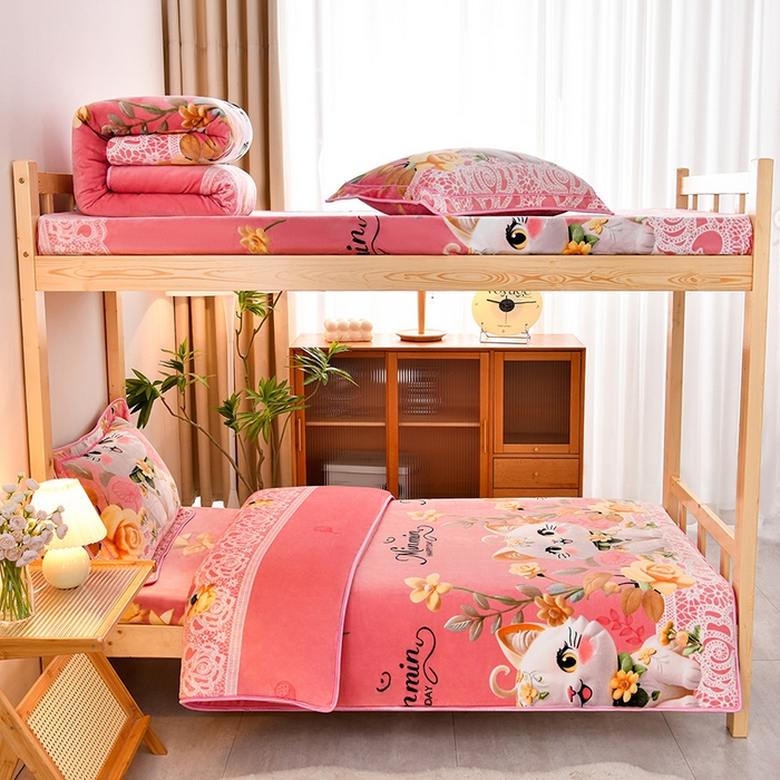 （总）牵梦萦 2025新款牛奶绒学生三件套