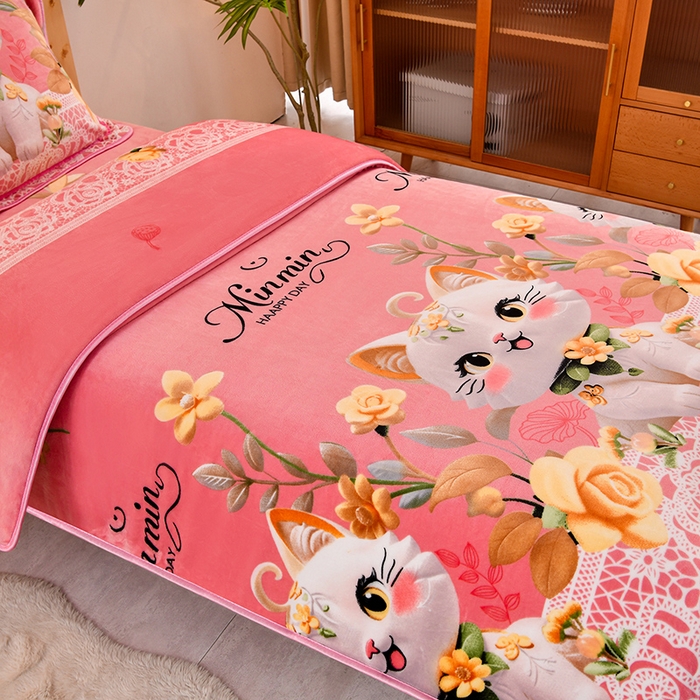 91家纺网 家纺一手货源 找家纺 （总）牵梦萦 2025新款牛奶绒学生三件套