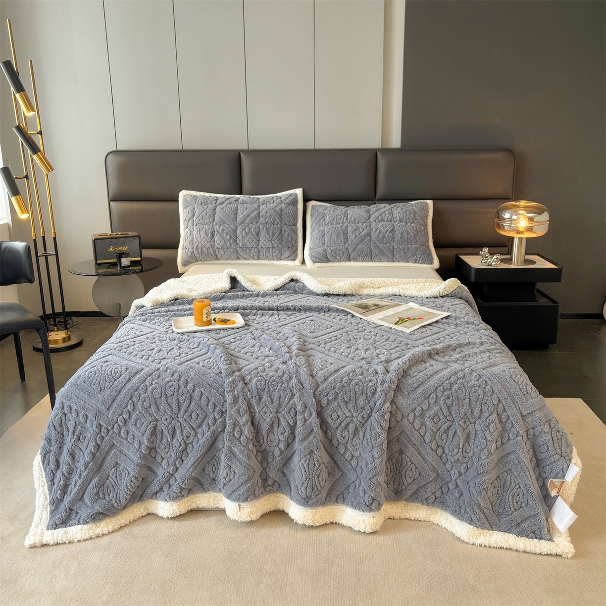 91家纺网 家纺一手货源 找家纺 雯豆家纺 2025秋冬新款塔芙绒毛毯被套两用毯子办公室居家披肩毯盖毯毯子-英伦