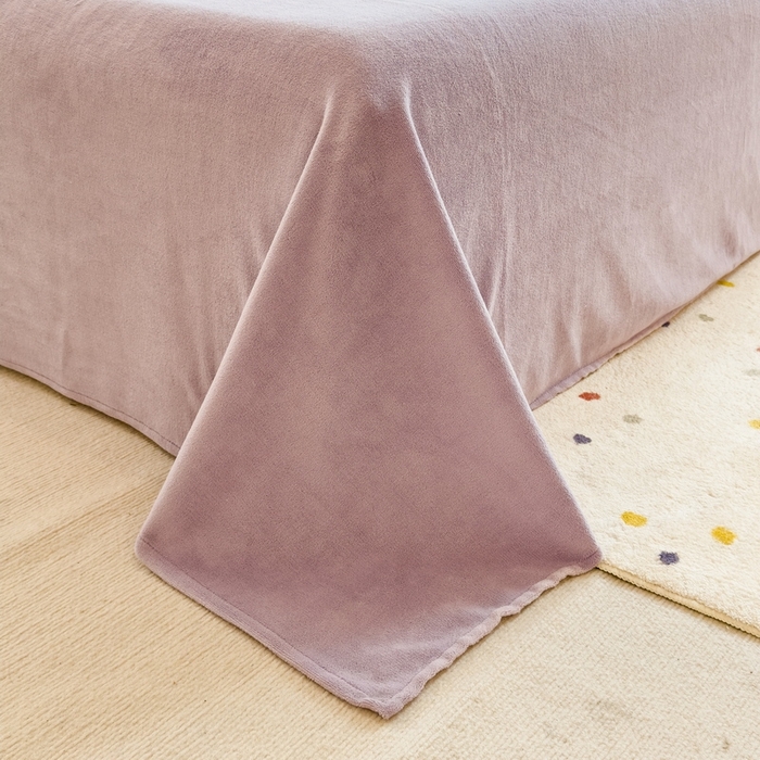 91家纺网 家纺一手货源 找家纺 丝羽坊 2025新款200克加厚小清新牛奶绒床单款 床笠款四件套 被套 彩虹兔