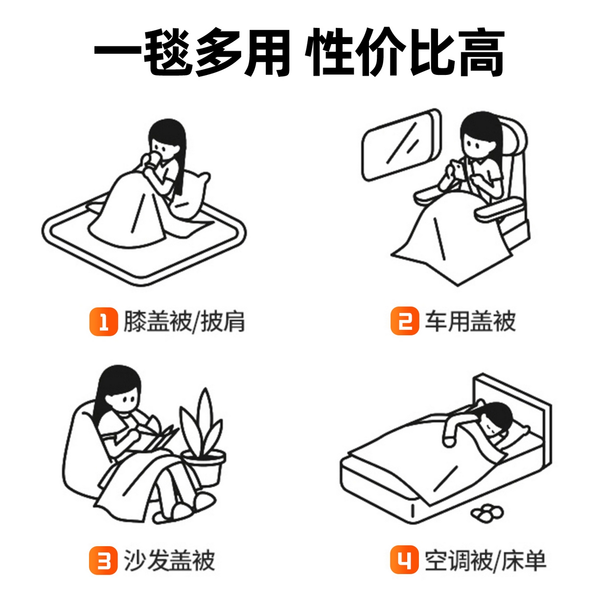 91家纺网 家纺一手货源 找家纺 雯豆家纺 2025秋冬新款塔芙绒毛毯被套两用毯子办公室居家披肩毯盖毯毯子-英伦 英伦-蓝灰