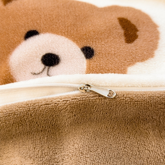 91家纺网 家纺一手货源 找家纺 丝羽坊 2025新款200克加厚小清新牛奶绒床单款 床笠款四件套 被套 呆萌熊