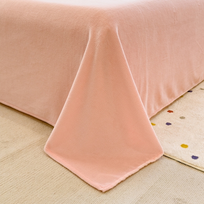 91家纺网 家纺一手货源 找家纺 丝羽坊 2025新款200克加厚小清新牛奶绒床单款 床笠款四件套 被套 花季