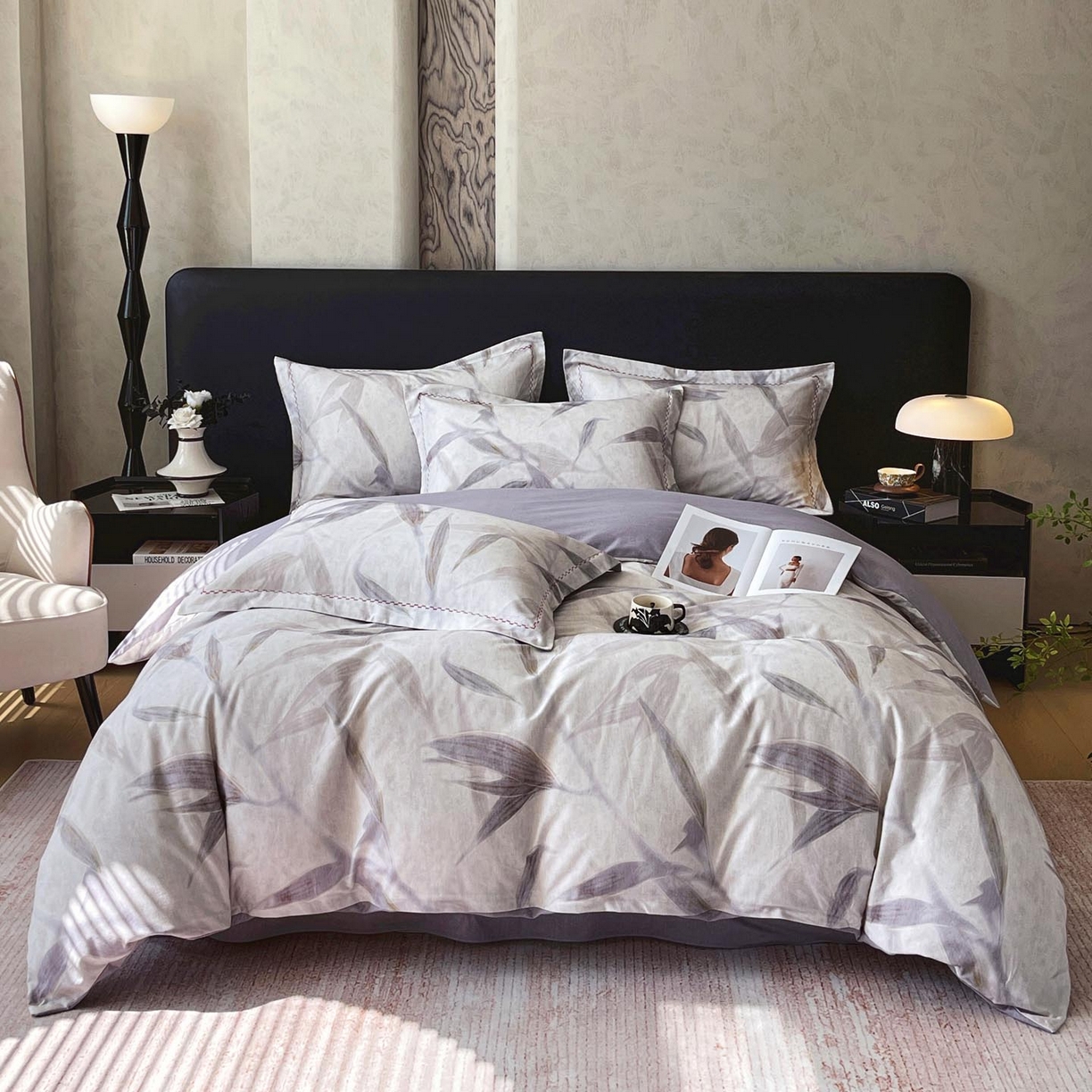 91家纺网 家纺一手货源 找家纺 麦田家纺 2025新款疆大白全棉纯棉加厚生态磨毛四件套 清风徐来