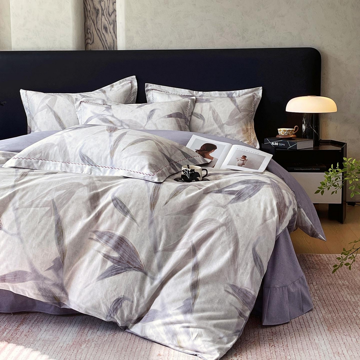 91家纺网 家纺一手货源 找家纺 麦田家纺 2025新款疆大白全棉纯棉加厚生态磨毛四件套 清风徐来