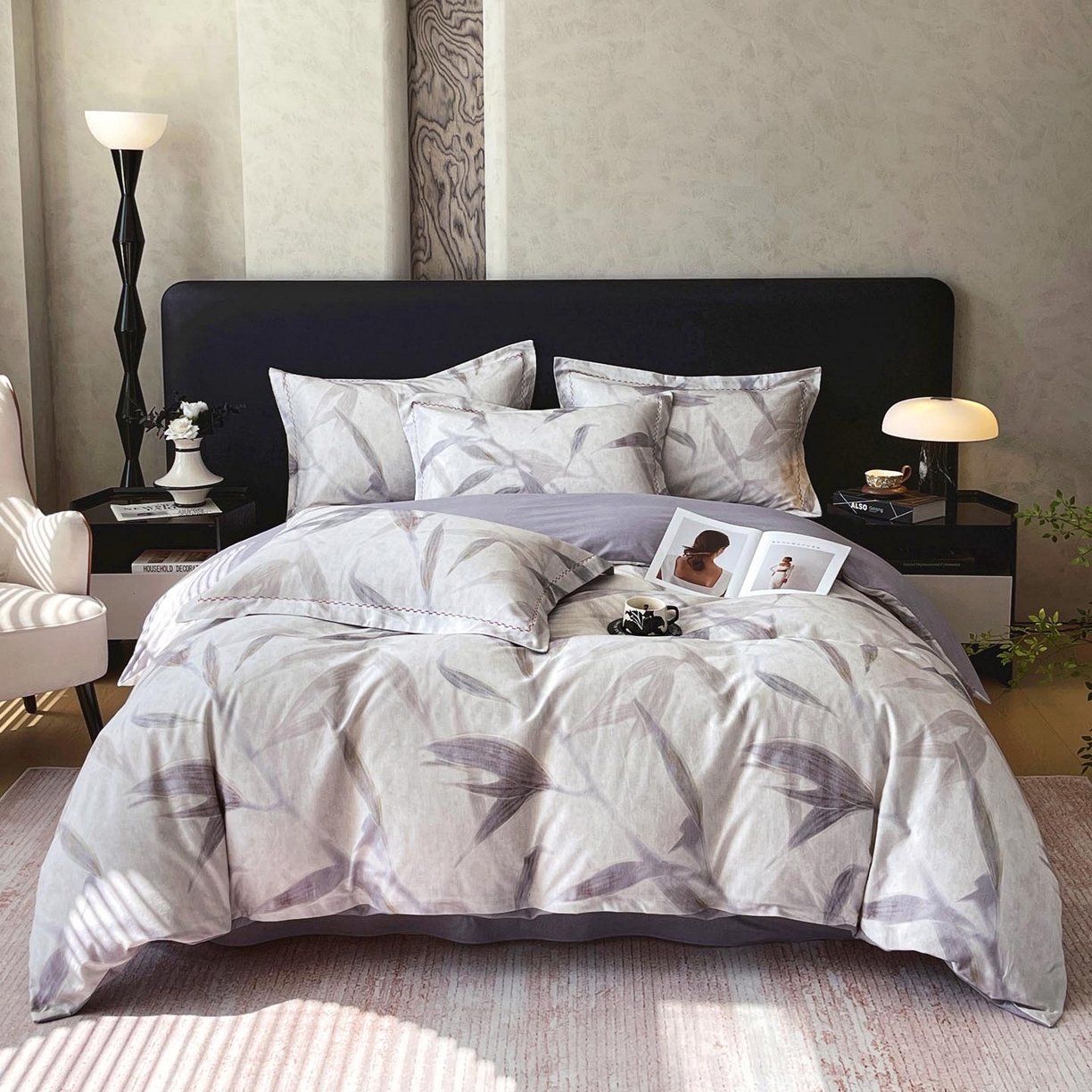 91家纺网 家纺一手货源 找家纺 麦田家纺 2025新款疆大白全棉纯棉加厚生态磨毛四件套 清风徐来