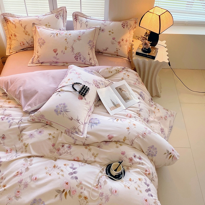 91家纺网 家纺一手货源 找家纺 威布斯家居 2025新款新疆棉全棉纯棉生态加厚磨毛四件套 初茅-米