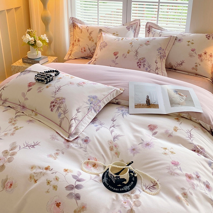 91家纺网 家纺一手货源 找家纺 威布斯家居 2025新款新疆棉全棉纯棉生态加厚磨毛四件套 初茅-米