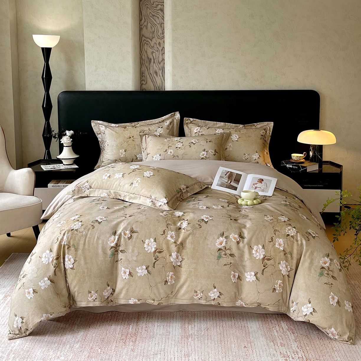 91家纺网 家纺一手货源 找家纺 麦田家纺 2025新款疆大白全棉纯棉加厚生态磨毛四件套 柔晨