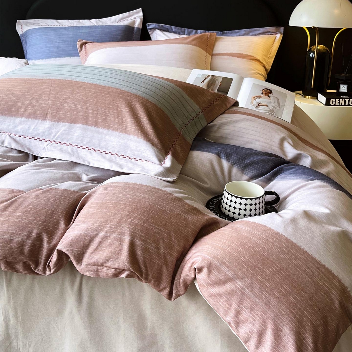 91家纺网 家纺一手货源 找家纺 麦田家纺 2025新款疆大白全棉纯棉加厚生态磨毛四件套 山川