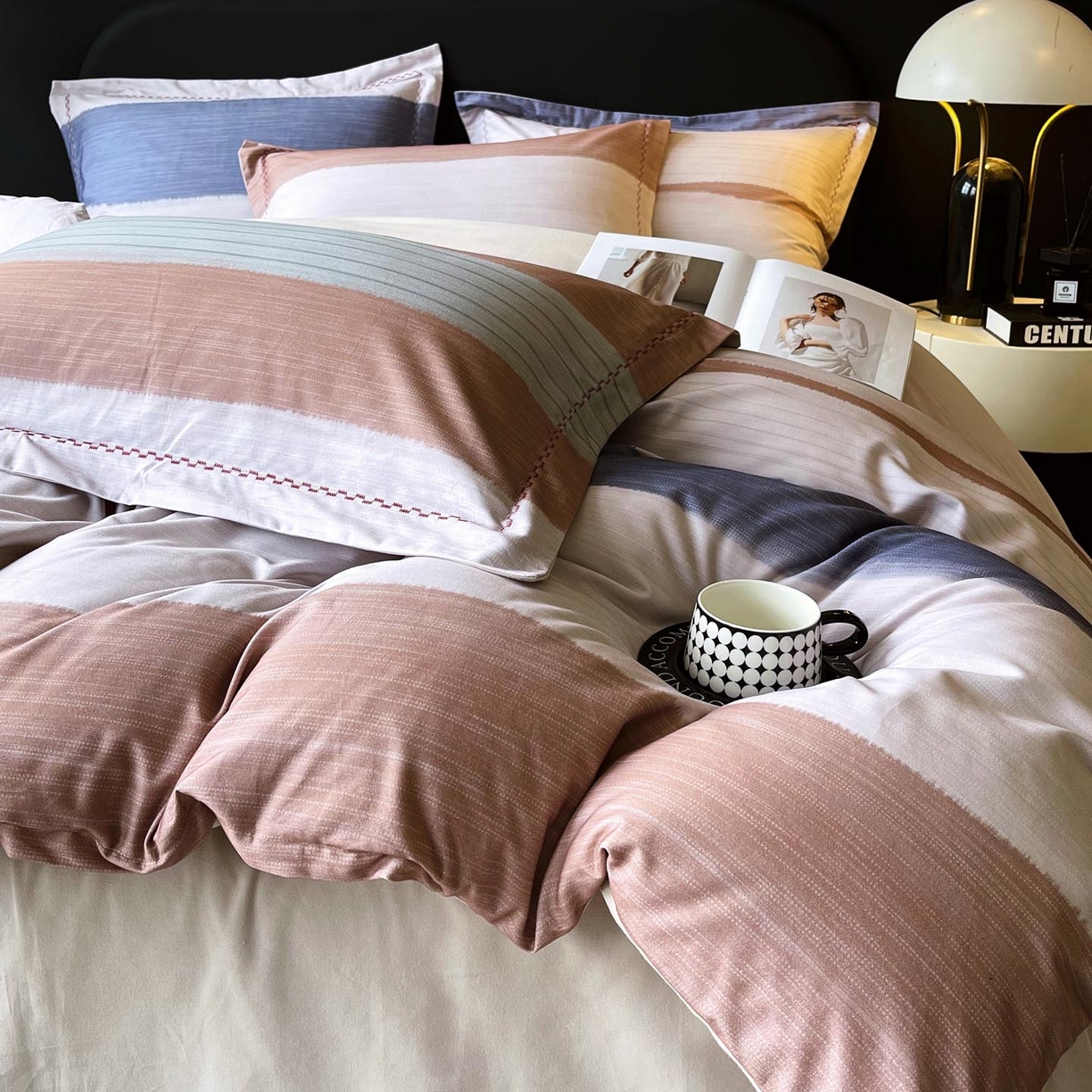 91家纺网 家纺一手货源 找家纺 麦田家纺 2025新款疆大白全棉纯棉加厚生态磨毛四件套 山川