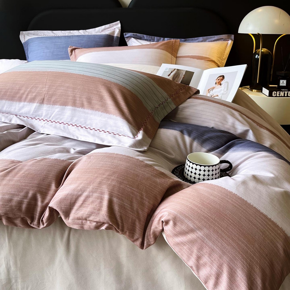 91家纺网 家纺一手货源 找家纺 麦田家纺 2025新款疆大白全棉纯棉加厚生态磨毛四件套 山川