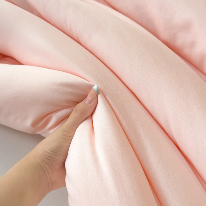 91家纺网 家纺一手货源 找家纺 蓝雀翎 2025新款刺绣羊绒蛋白锁温被被子被芯 黛粉