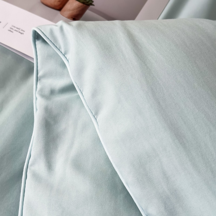 91家纺网 家纺一手货源 找家纺 蓝雀翎 2025新款刺绣羊绒蛋白锁温被被子被芯 天空蓝