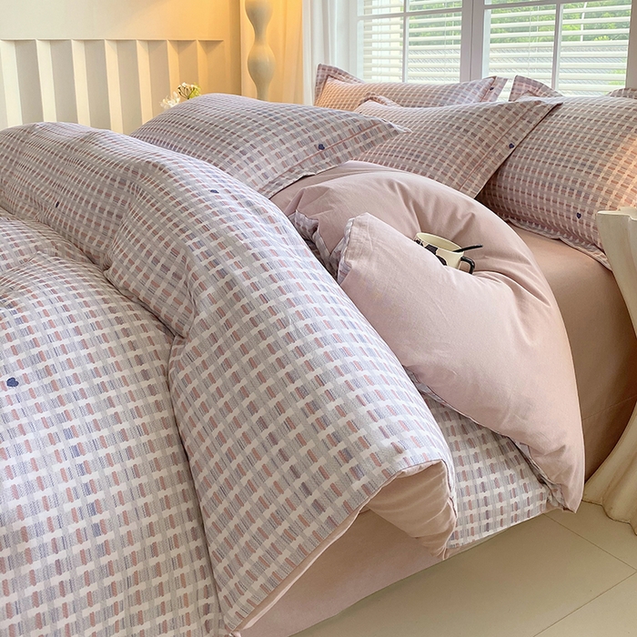 威布斯家居 2025新款新疆棉全棉纯棉生态加厚磨毛四件套 锦织-桔