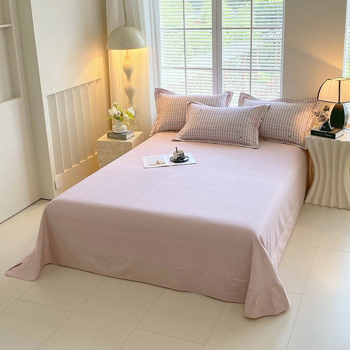 91家纺网 家纺一手货源 找家纺 威布斯家居 2025新款新疆棉全棉纯棉生态加厚磨毛四件套 锦织-桔