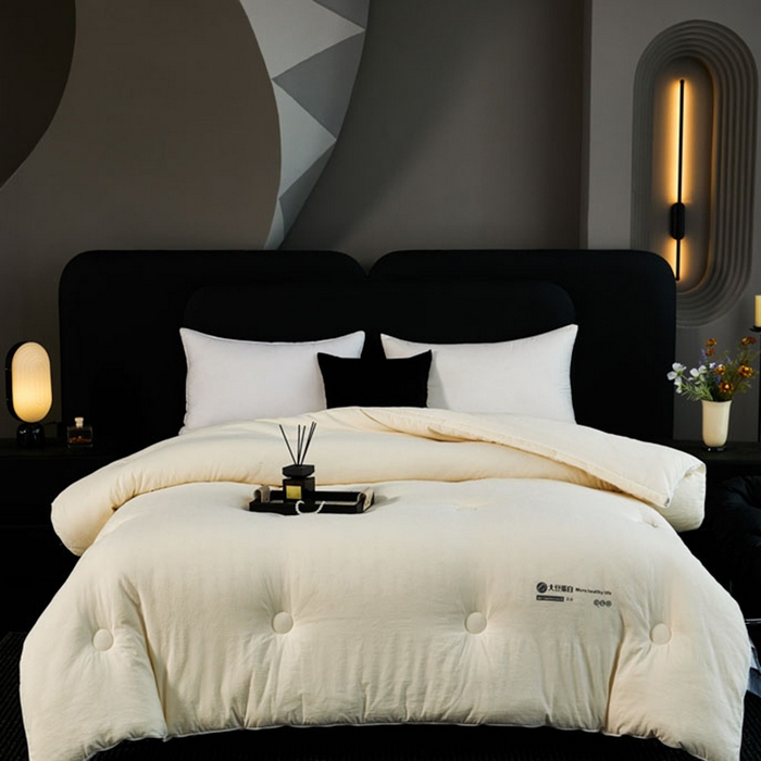 91家纺网 家纺一手货源 找家纺 （总）蓝雀翎 2025新款立体边原棉提花工艺大豆被被子被芯