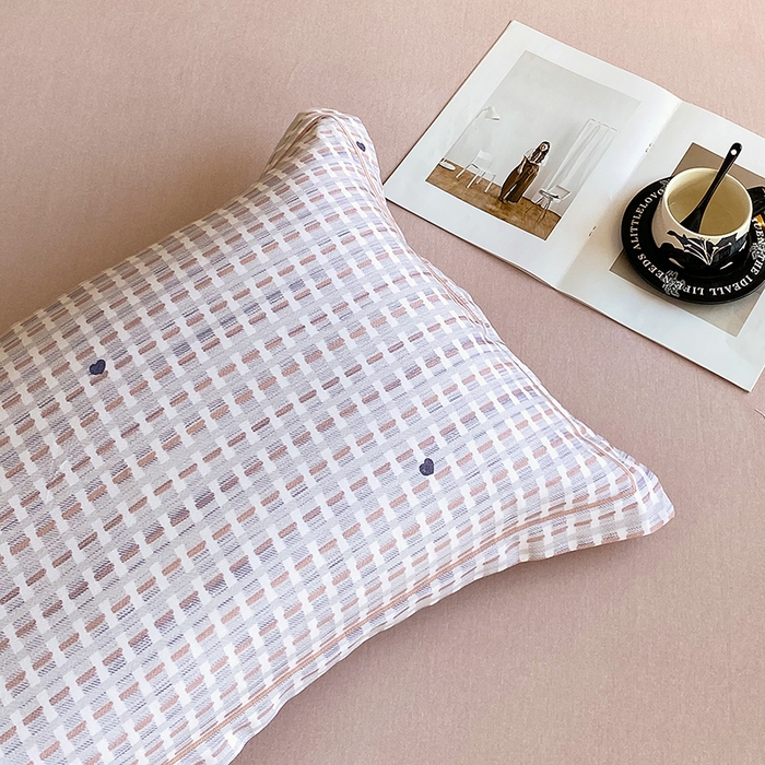 91家纺网 家纺一手货源 找家纺 威布斯家居 2025新款新疆棉全棉纯棉生态加厚磨毛四件套 锦织-桔