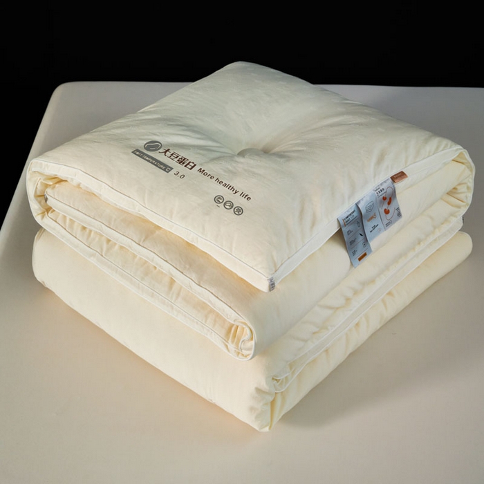 91家纺网 家纺一手货源 找家纺 （总）蓝雀翎 2025新款立体边原棉提花工艺大豆被被子被芯