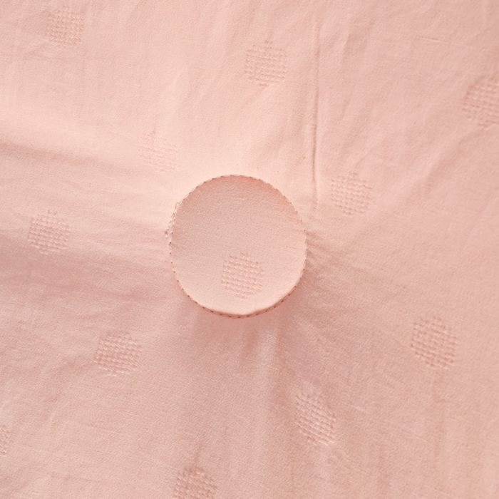 91家纺网 家纺一手货源 找家纺 蓝雀翎 2025新款原棉提花大豆被被子被芯 蜜桃粉