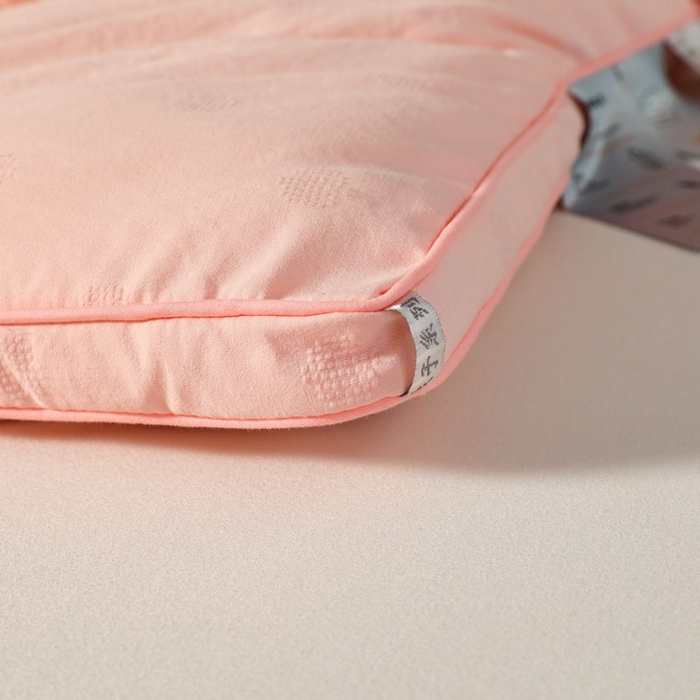 91家纺网 家纺一手货源 找家纺 蓝雀翎 2025新款原棉提花大豆被被子被芯 蜜桃粉