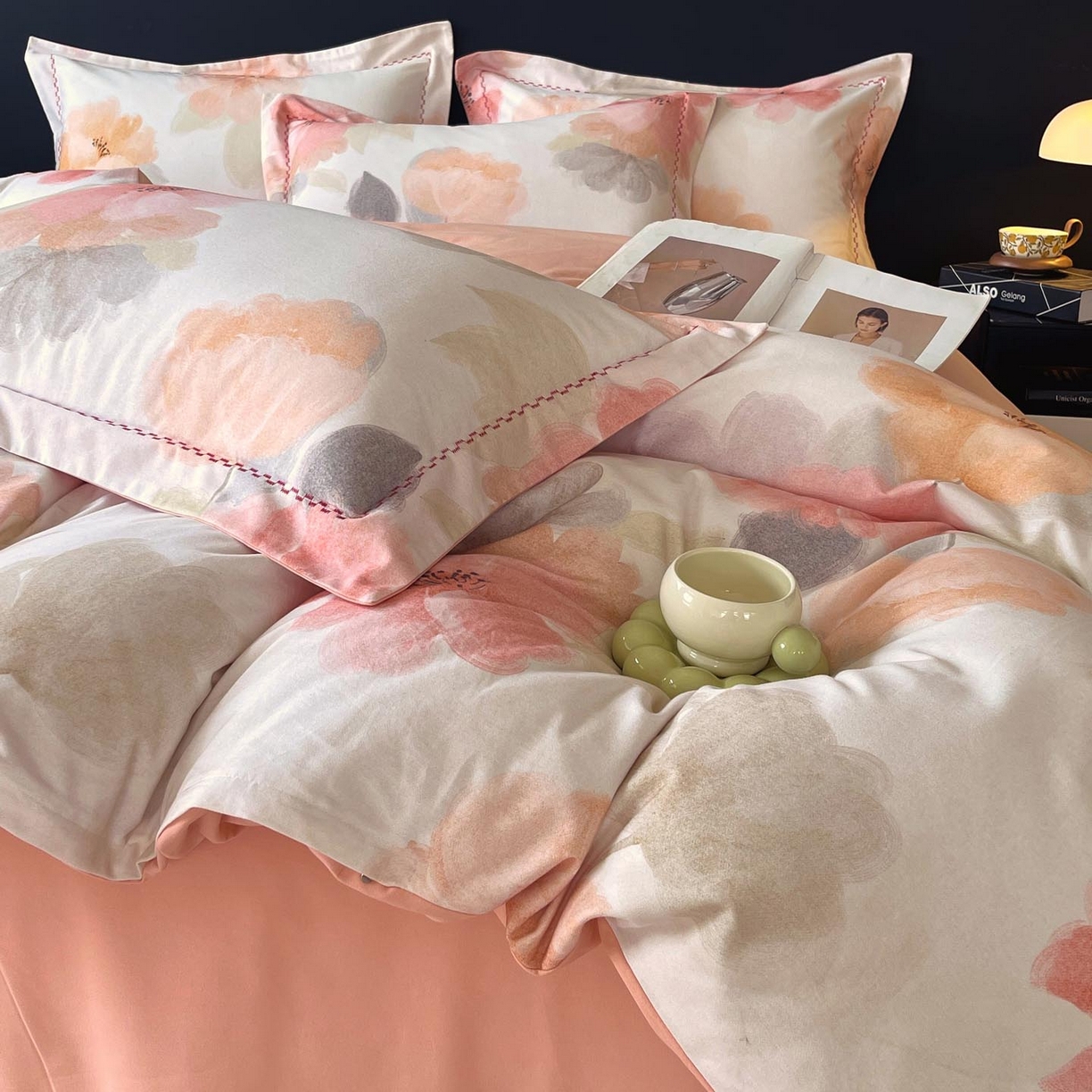 91家纺网 家纺一手货源 找家纺 麦田家纺 2025新款疆大白全棉纯棉加厚生态磨毛四件套 夕雾