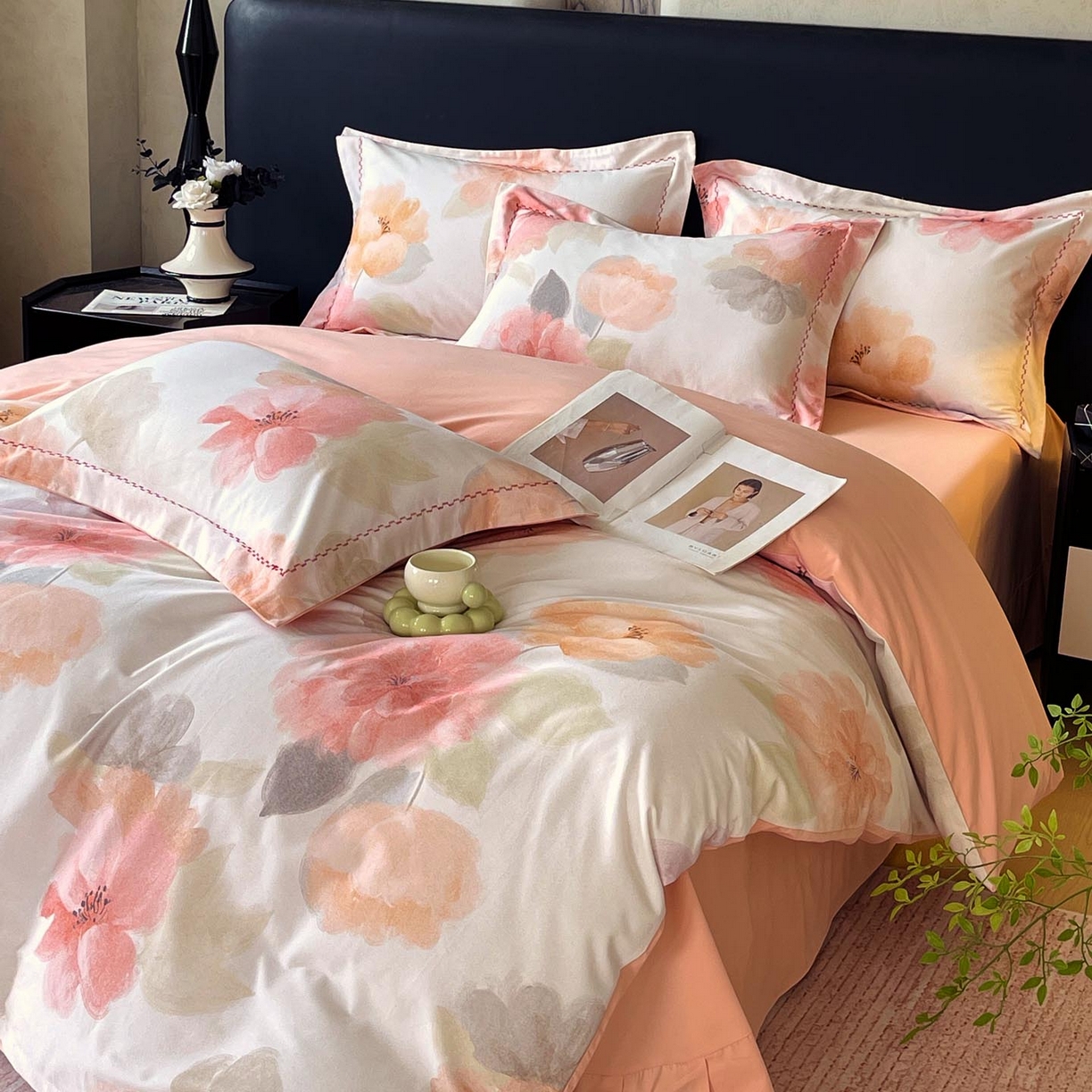 91家纺网 家纺一手货源 找家纺 麦田家纺 2025新款疆大白全棉纯棉加厚生态磨毛四件套 夕雾