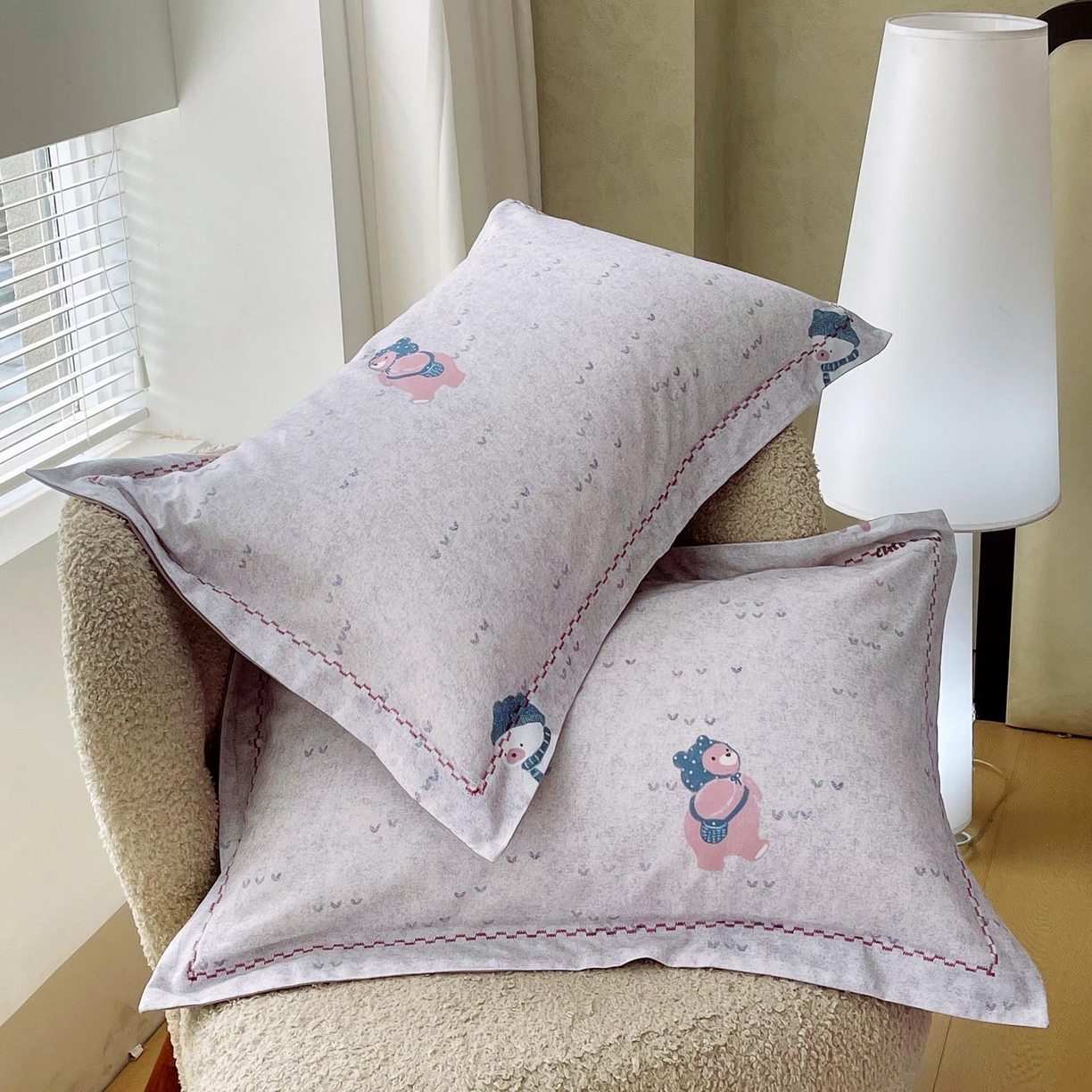 91家纺网 家纺一手货源 找家纺 麦田家纺 2025新款疆大白全棉纯棉加厚生态磨毛四件套 幸福熊