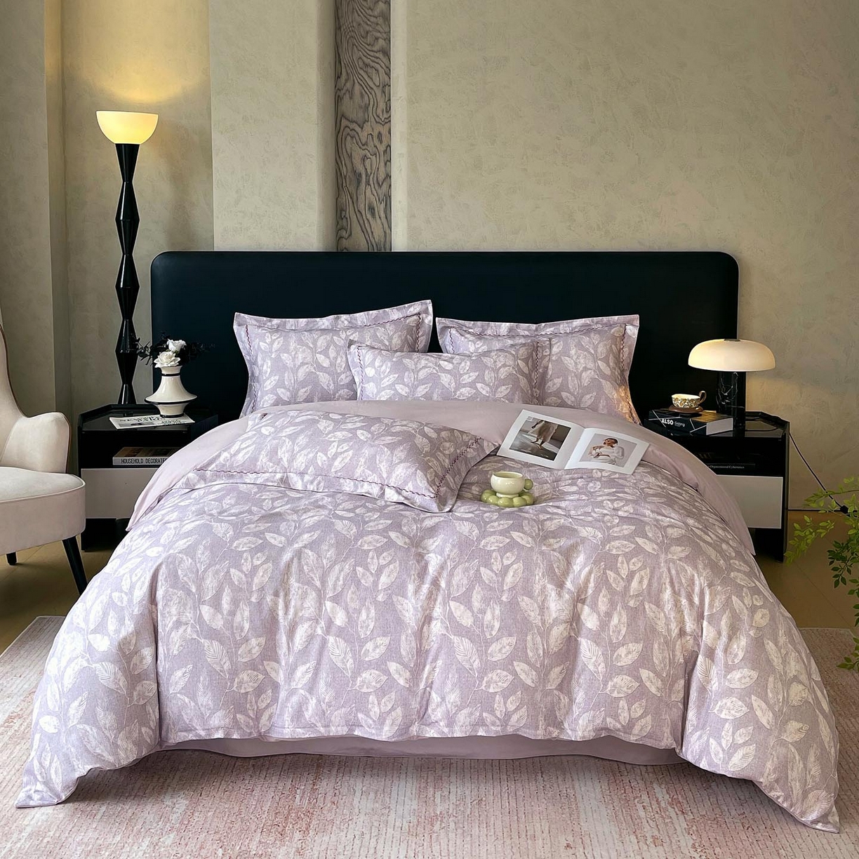 91家纺网 家纺一手货源 找家纺 麦田家纺 2025新款疆大白全棉纯棉加厚生态磨毛四件套 悠草-咖