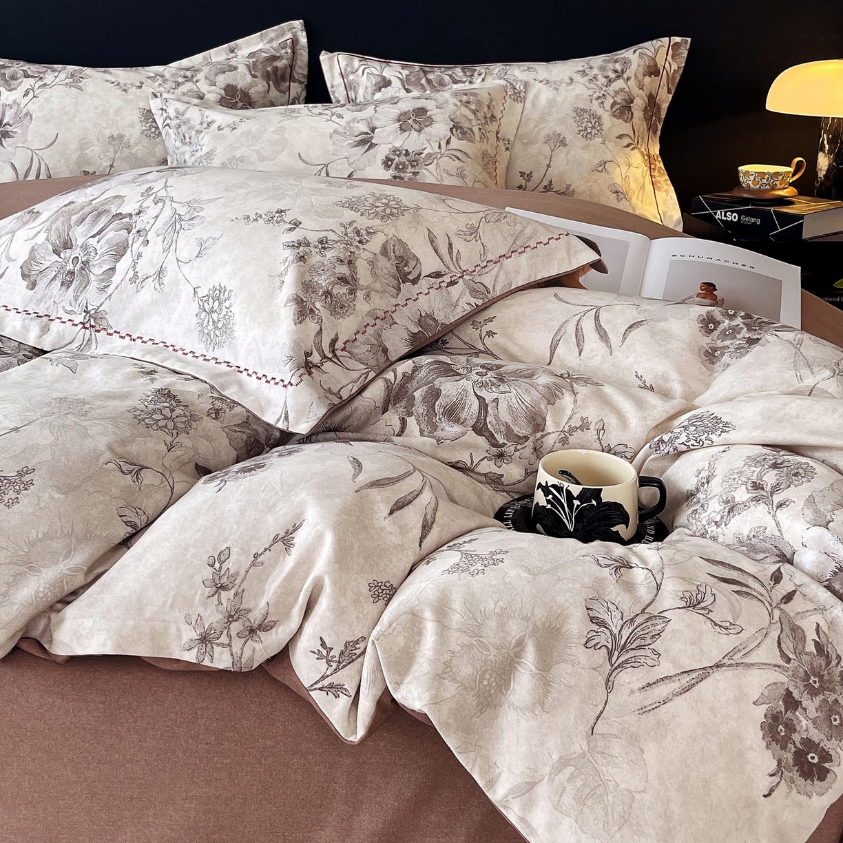 91家纺网 家纺一手货源 找家纺 麦田家纺 2025新款疆大白全棉纯棉加厚生态磨毛四件套 远黛-灰