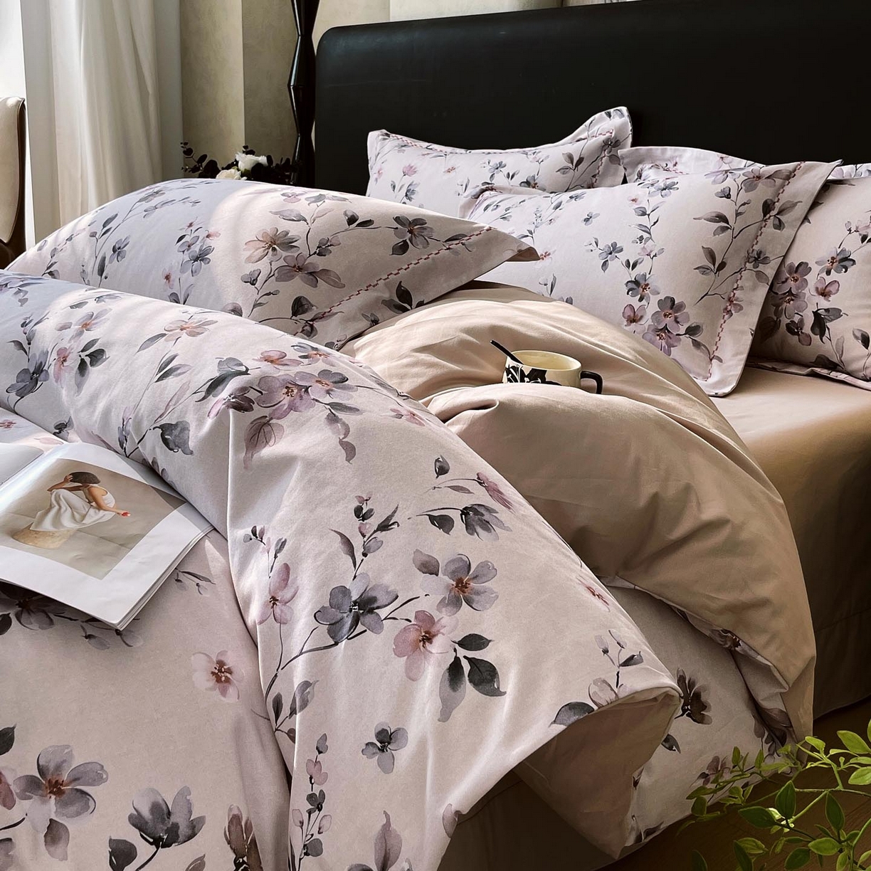 麦田家纺 2025新款疆大白全棉纯棉加厚生态磨毛四件套 悦野-米