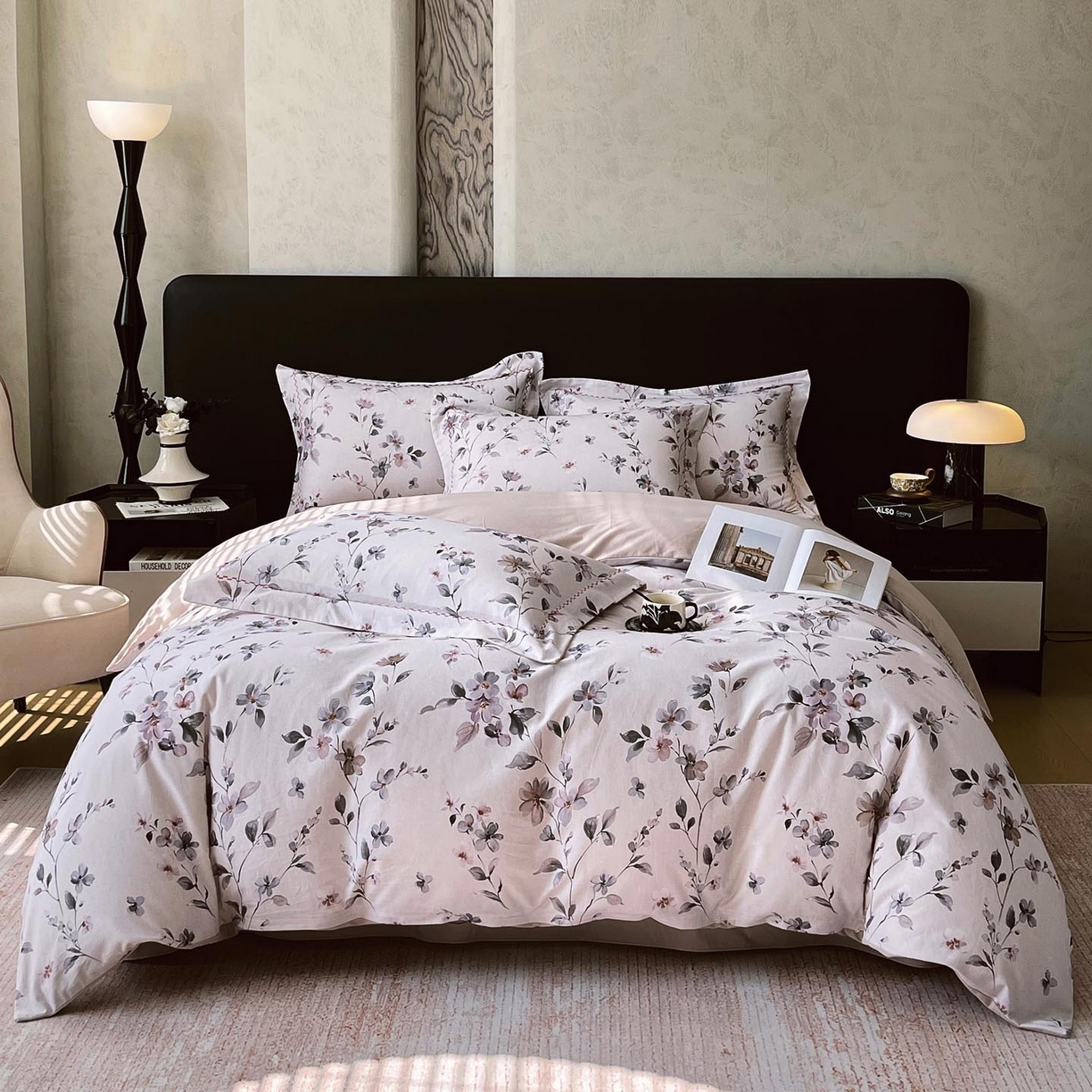 91家纺网 家纺一手货源 找家纺 麦田家纺 2025新款疆大白全棉纯棉加厚生态磨毛四件套 悦野-米