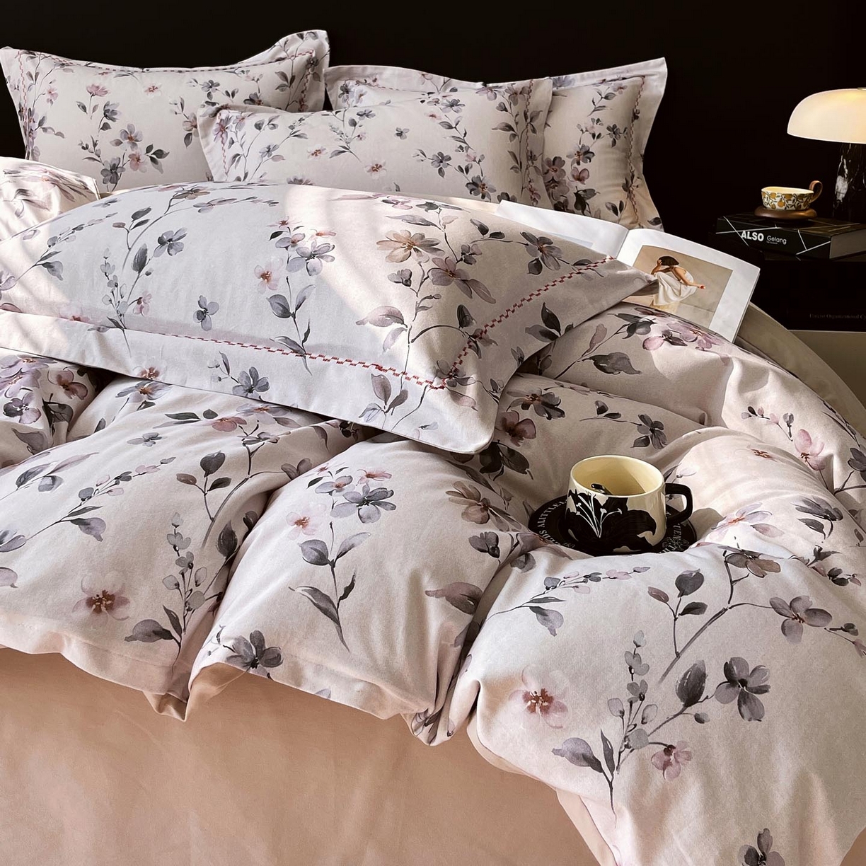 91家纺网 家纺一手货源 找家纺 麦田家纺 2025新款疆大白全棉纯棉加厚生态磨毛四件套 悦野-米