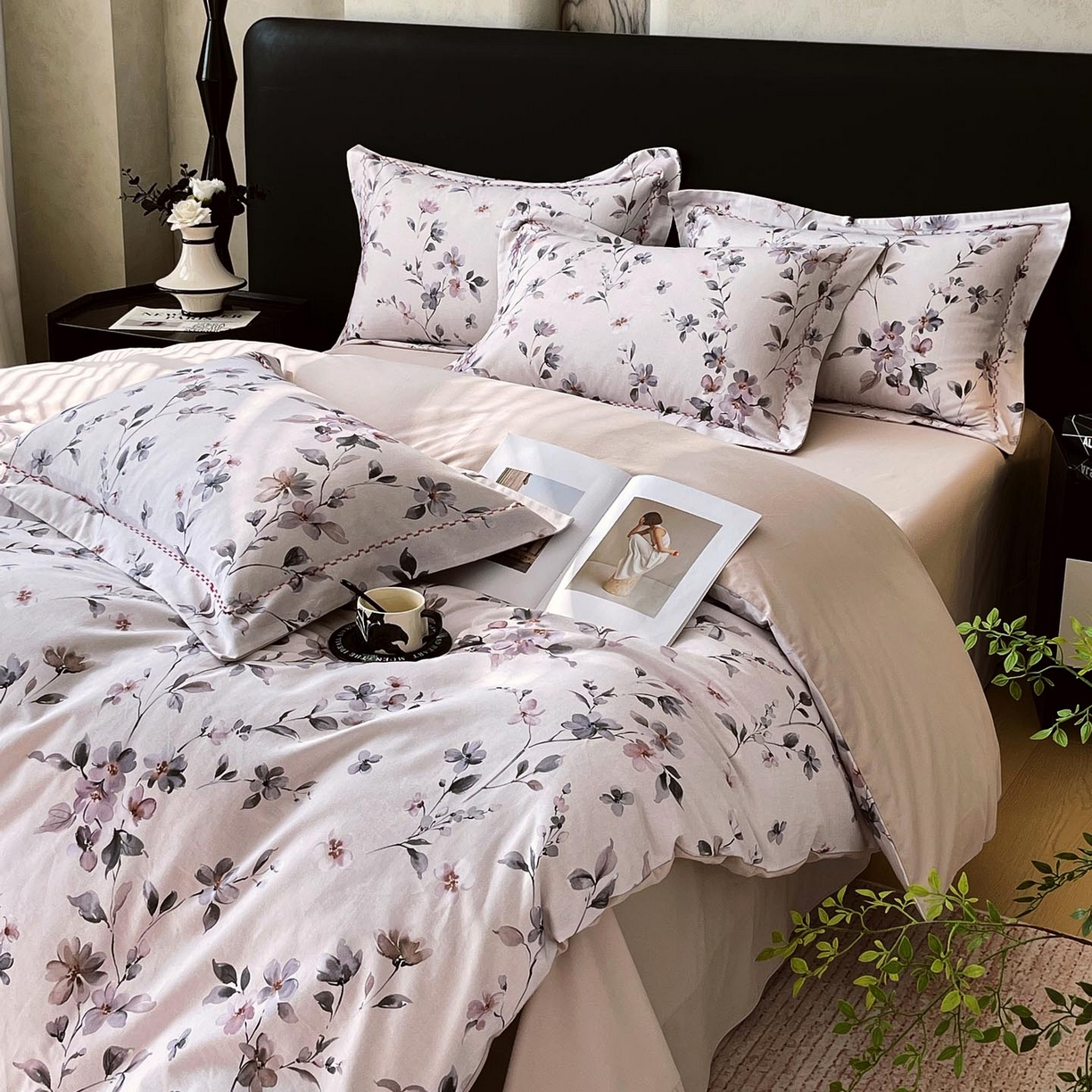 91家纺网 家纺一手货源 找家纺 麦田家纺 2025新款疆大白全棉纯棉加厚生态磨毛四件套 悦野-米