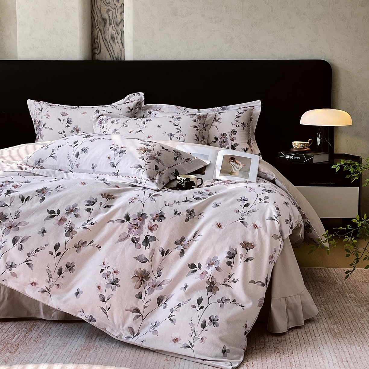 91家纺网 家纺一手货源 找家纺 麦田家纺 2025新款疆大白全棉纯棉加厚生态磨毛四件套 悦野-米