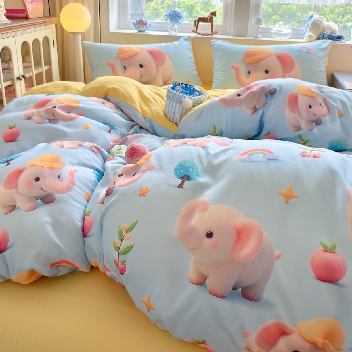 91家纺网 家纺一手货源 找家纺 （总）优卡迪家纺馆 2025新款110克5D数码印花四件套